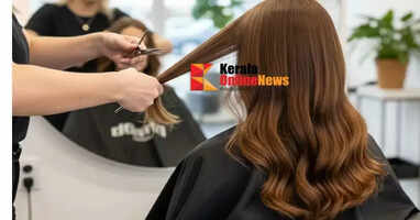 Cutting the ends of the hair