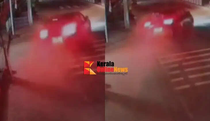 Car loses control due to excessive speed; youths narrowly escape accident.
