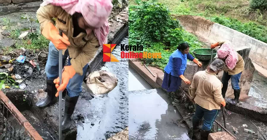 The pre-monsoon cleaning has been started under the leadership of Thaliparam Municipal Corporation as part of the Garma Mukta Nava Kerala Karma Project activities.