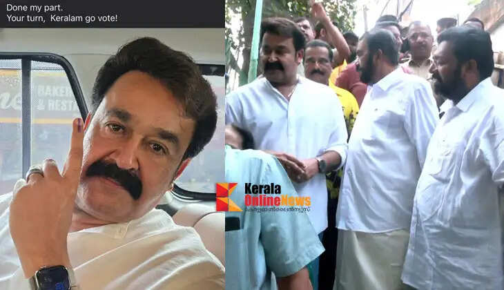 'Do my part, your tune'; Mohanlal shares picture after casting vote