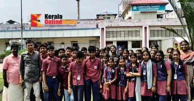 Children from Zhakulam School visit dairy farm on National Milk Day in Pathanamthitta