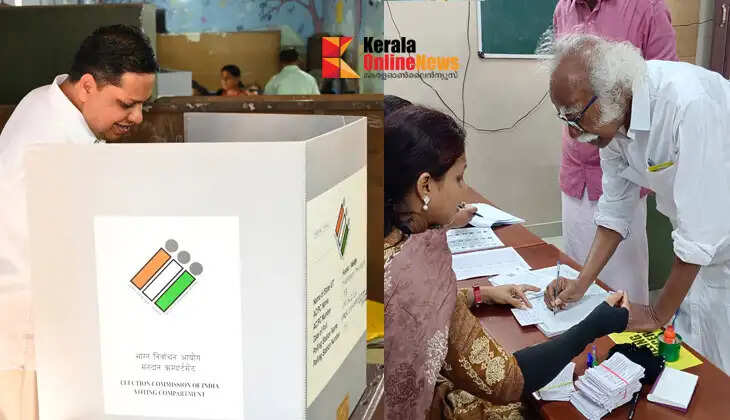 Leaders exercise their right to vote early in the morning