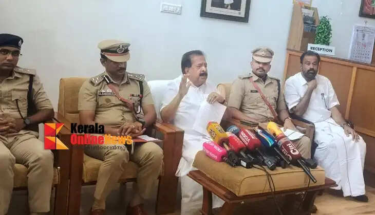 Minister Ramesh Chennithala stated that K.K. Ragesh is threatening MLAs.