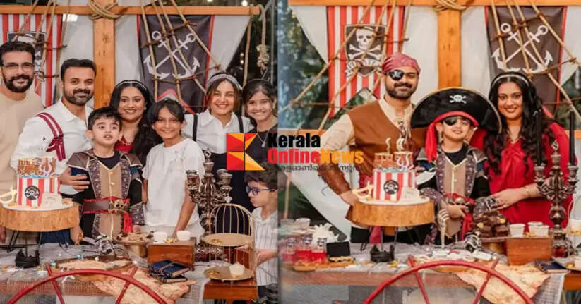 Chakochan and Isaac celebrated their birthday as pirates; Manju and Pisharody dressed up in colorful costumes