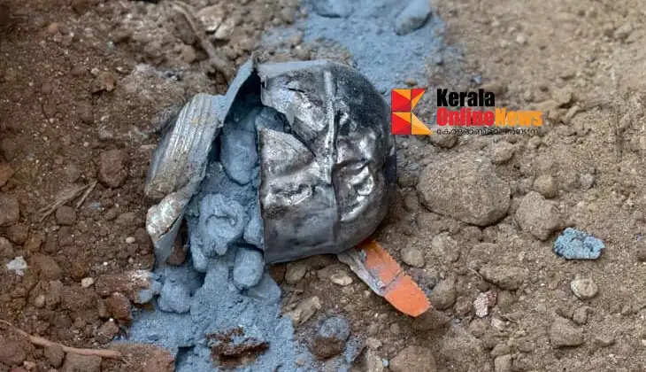 A lorry driver was injured when a steel bomb exploded while removing soil for a house construction in Poilur, Kannur.