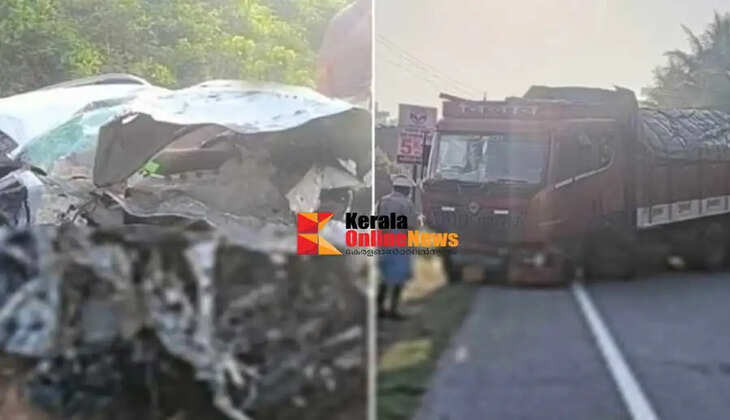 Car and lorry collide in Gundalpet Two Kannur City natives die