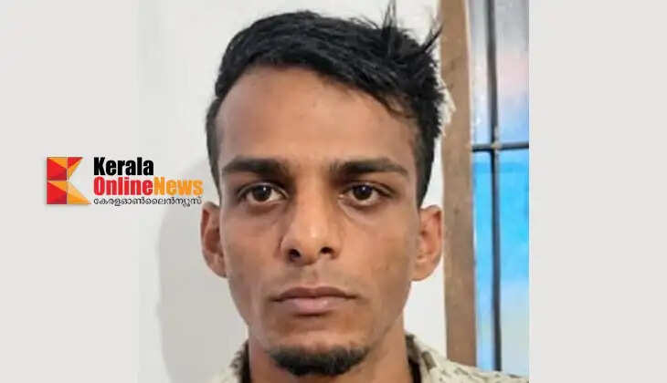 A young man has been arrested for selling cannabis from his home at Kolmotta, Parasshinikadavu.