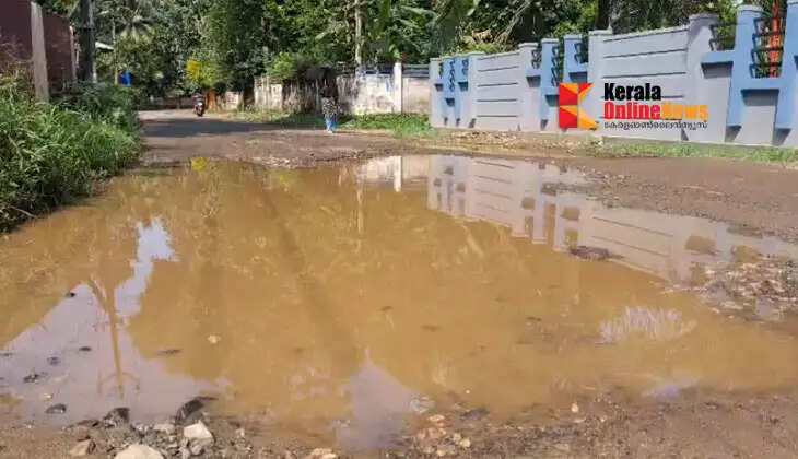 Potholes and craters trouble commuters; travel becomes a nightmare on the Arattukadavu&ndash;Puthanpurapadi road in Kuttur Panchayat.