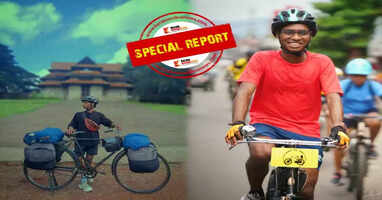 Nitin was shocked after receiving a bicycle in a WhatsApp message