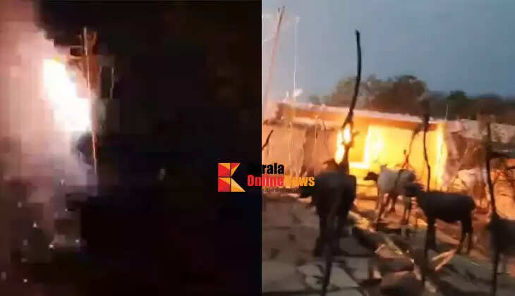 Two injured in fire after power lines fall during storm in Karnataka