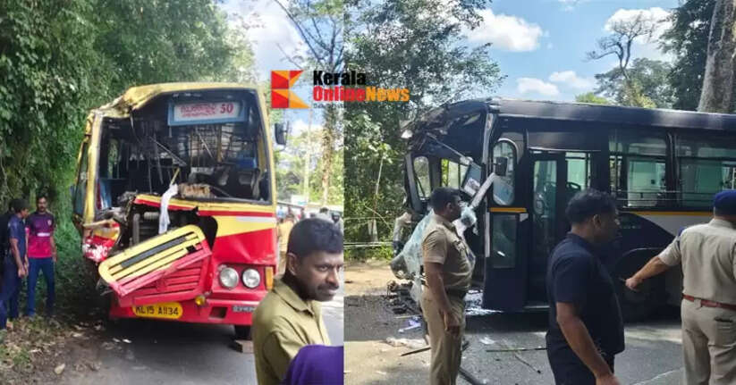 KSRTC buses collide in Chalakayat, Pathanamthitta; 51 injured