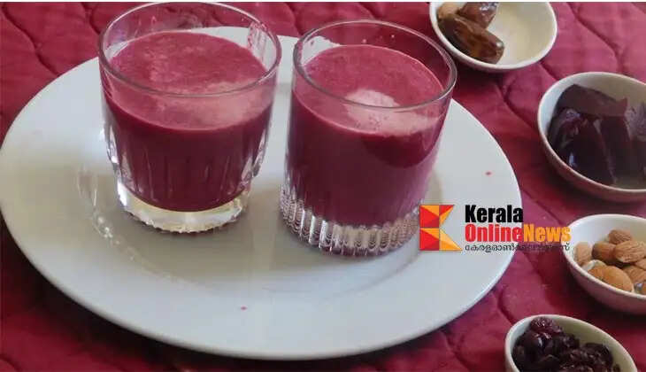 Beetroot almonds and dates shake