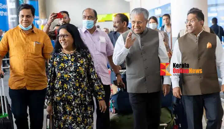 pinarayi vijayan with family in offical tour