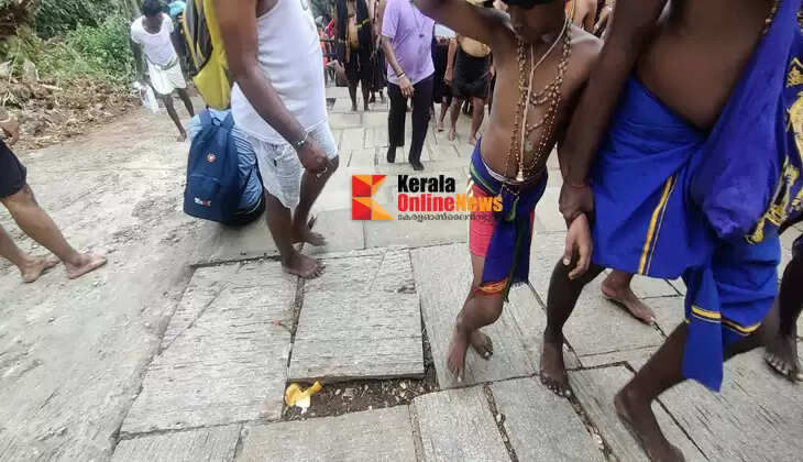 Loose stone hinders Sabarimala pilgrims' journey