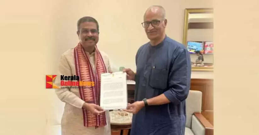 The Test Examination Central Education Minister Dharmendra Pradhan submitted a memorandum to C Sadanandan Master MP