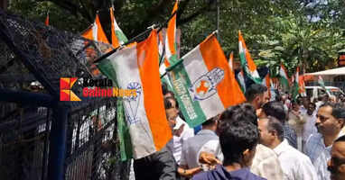 Kottayam Medical College Bindu's death: Clashes during Congress march to Thiruvalla Taluk Hospital demanding Health Minister's resignation