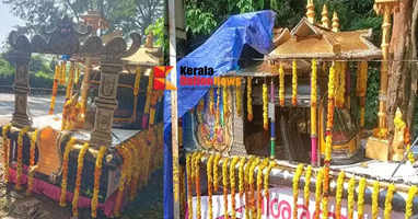 A group of pilgrims in an auto-rickshaw converted into a temple model; Motor vehicle department arrested