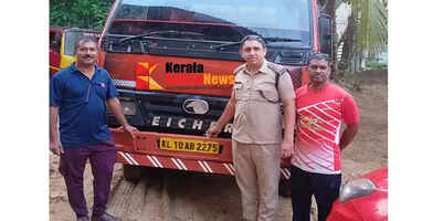 Police seize sand lorry in Madakkara raid; driver flees