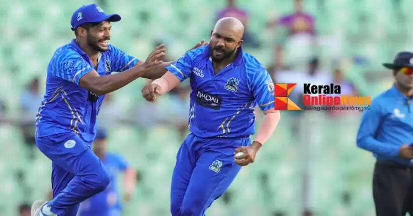 Kochi Blue Tigers beat Alleppey Ripples by 34 runs