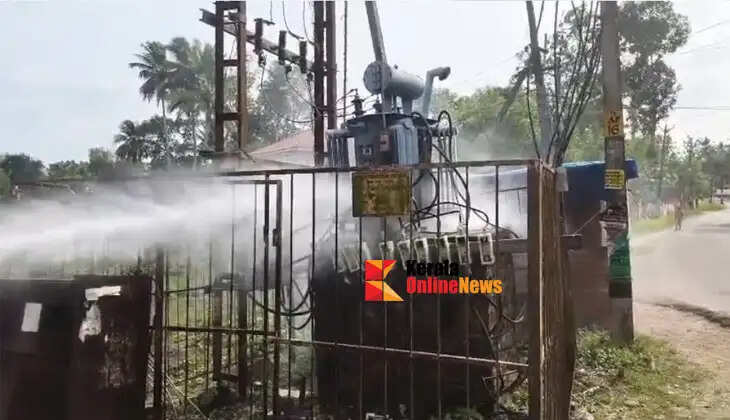 Fire breaks out in transformer in Thiruvalla, causing concern