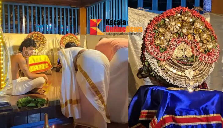 A ritual that only occurs during festivals; the famous ring is worn on the Thrichambaram.