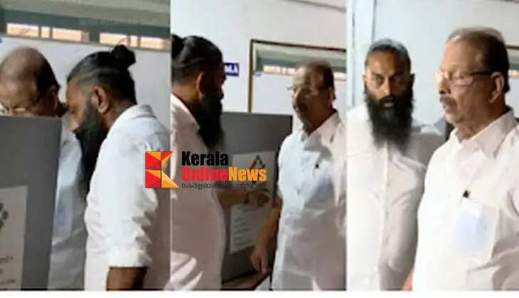 Youth Morcha files complaint against K. Sudhakaran MP for violating election rules at polling booth