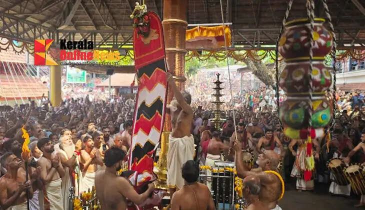 Thaliparamba with devotion; Trichambaram Sri Krishna Temple Festival hoisted with chants of Govindam