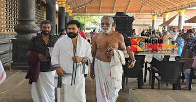 Actor Dileep visits Rajarajeshwara temple in Thaliparamba to seek darshan