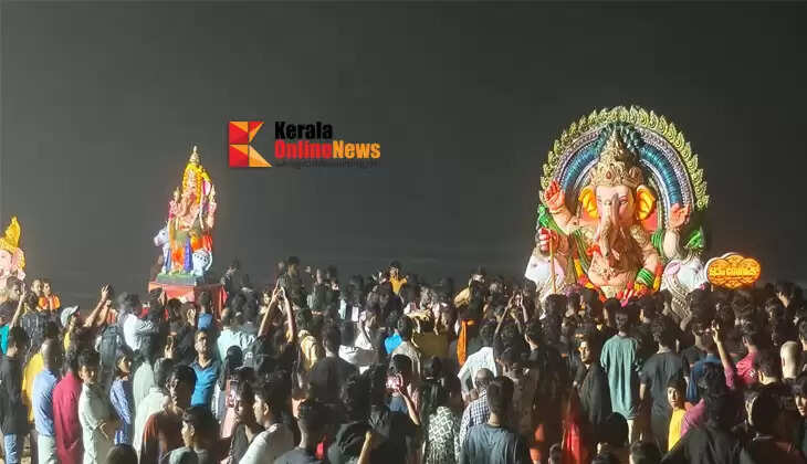 Ganesh festival idol immersion procession in Kannur with devotion