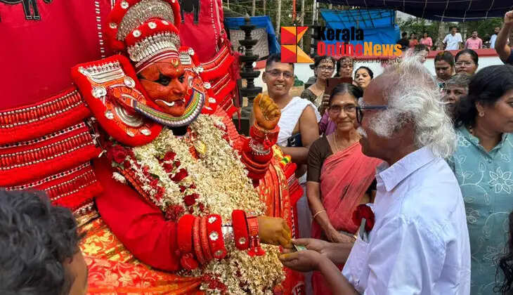 Kadannappally Ramachandran visits Theyyakavu seeking blessings and votes
