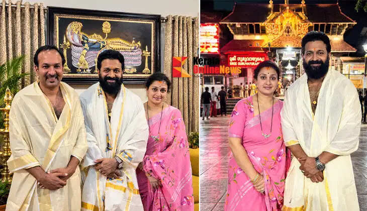 Rishab Shetty and Pragathi visited the Padmanabhaswamy Temple.