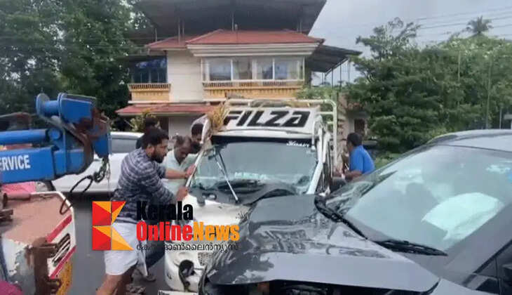 Vehicle accident in Pazhalayagadi: One person injured, CCTV footage of the accident obtained