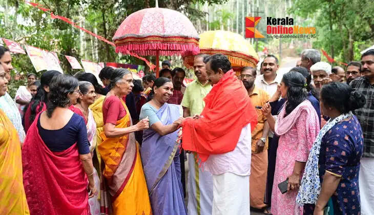 In the heat of the campaign...!! Payyannur constituency LDF candidate T.I. Madhusudhanan's tour enters the third day