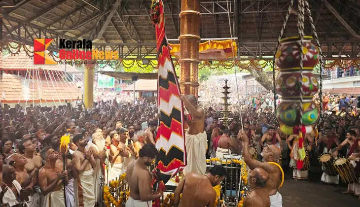 Thaliparamba with devotion; Trichambaram Sri Krishna Temple Festival hoisted with chants of Govindam