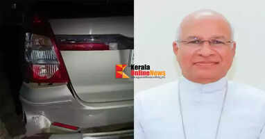 Bishop's car stopped in Muvattupuzha, headlight smashed; Allegedly hit by lorry