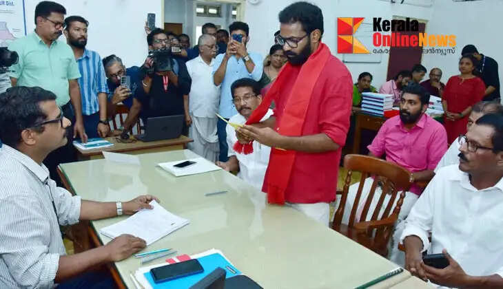 Mattannur constituency LDF candidate V.K. Sanoj filed his nomination