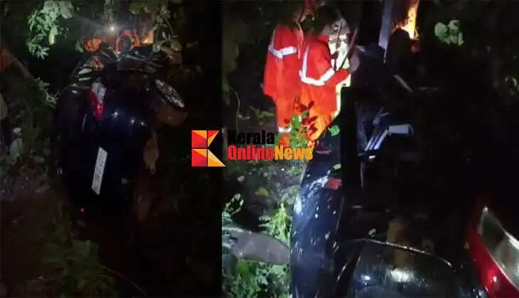 Young man dies after car crashes into electric pole and overturns at Kalaroad, Mattannur.