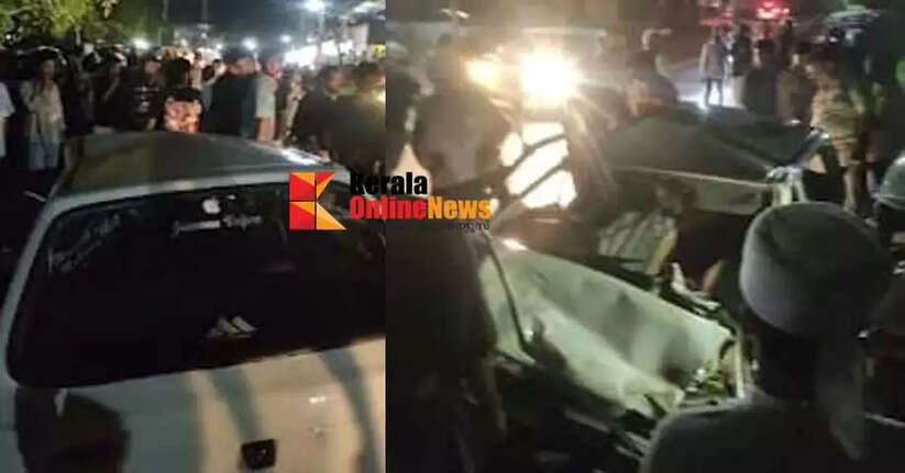 Nine people including children injured in car collision in Kannur Kambil