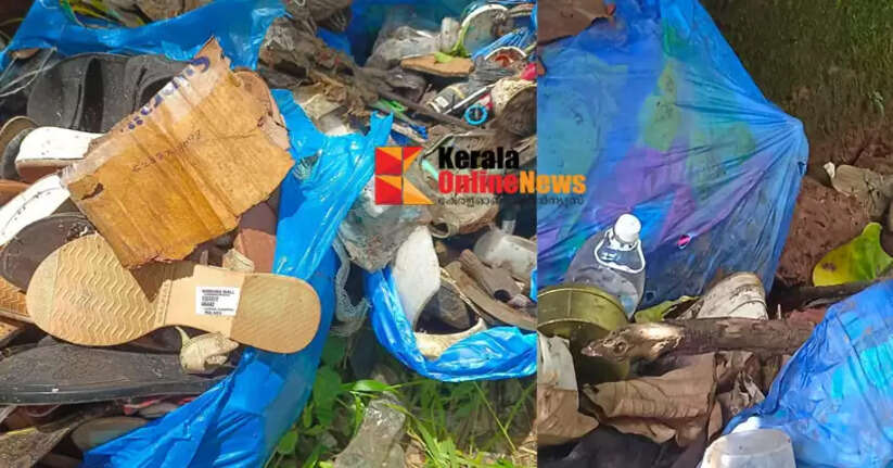 Fine for dumping garbage in red sand; District Enforcement Squad imposes fine of Rs. 27500 in four cases in Taliparamba