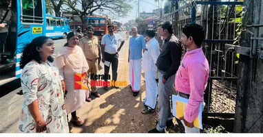 Bus Bay at puthiyatheru town kannur Joint inspection conducted