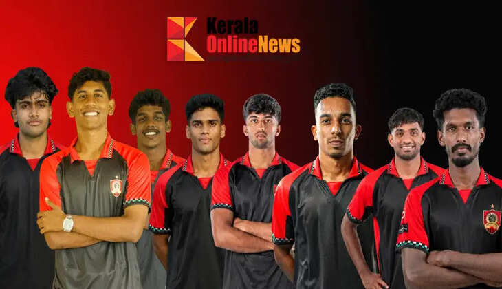 Eight Kannur players in the Kannur Warriors team preparing for the third season of the Super League Kerala