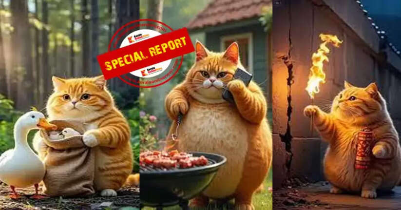 Be careful of this orange cat.