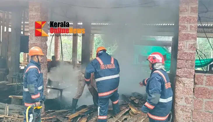 Fire breaks out at Kankol Swami Mukkil wood mill in Kannur, machinery gutted