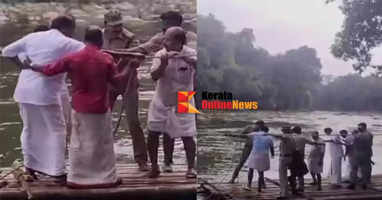 Minister OR Kal and LDF leaders got stuck in the raft on their way to election campaign