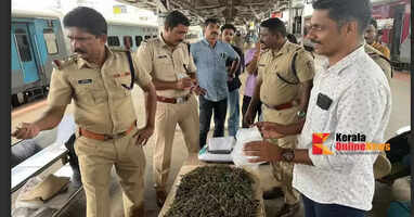 3.75 kg of ganja seized at Shoranur railway station