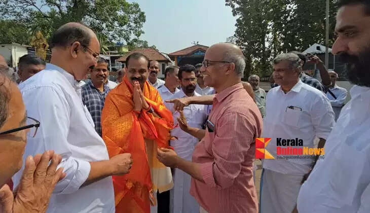 Thiruvananthapuram Corporation Mayor V.V. Rajesh visited the Rajarajeshwara Temple in Taliparamba to seek the blessings of darshan.