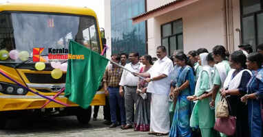 The bus allocated to the nursing college was flagged off