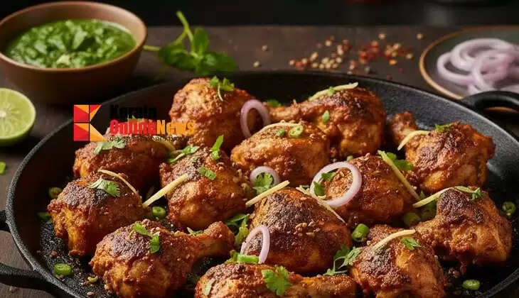 With hot chapati and rice; the taste of tawa chicken fry