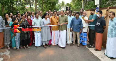 The renovated Anjukandiparamba - Alavil Schoolpara road in Kannur was dedicated to the nation.
