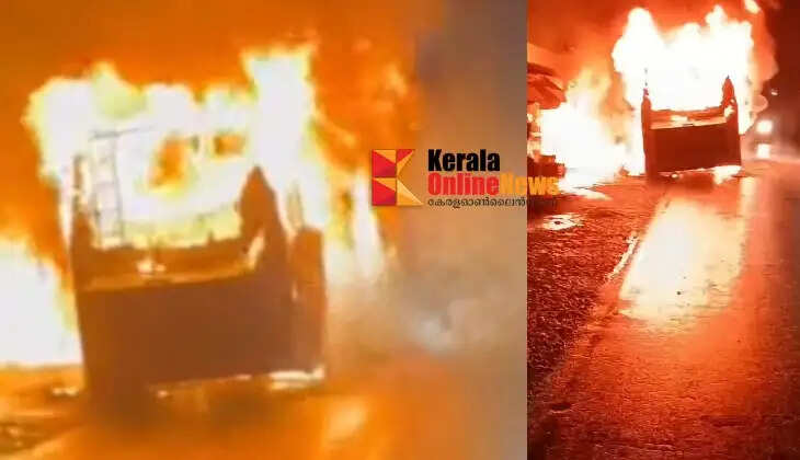 Bus catches fire in Sivapuram: Umrah pilgrims miraculously escape